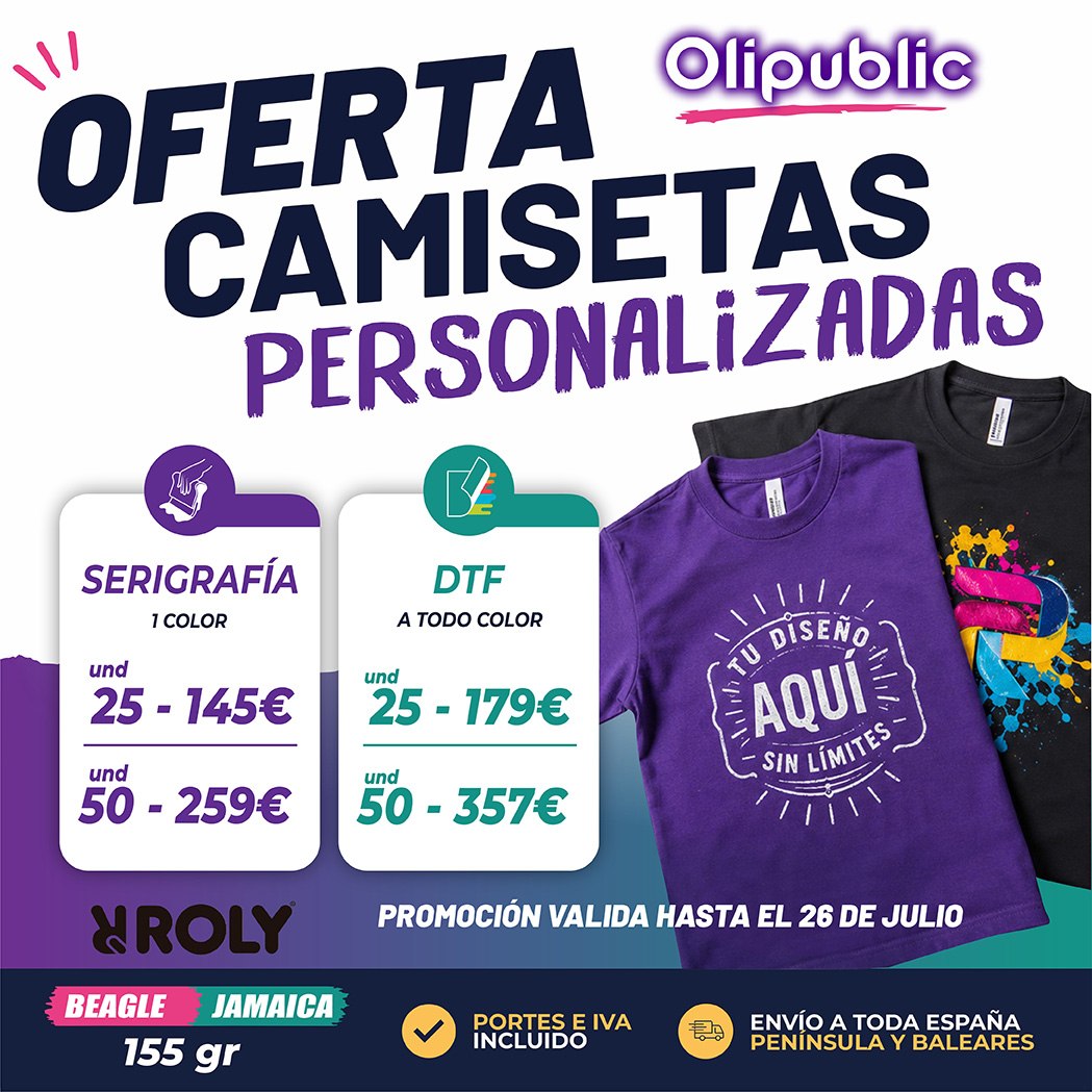 ð Oferta de verano en camisetas personalizadas